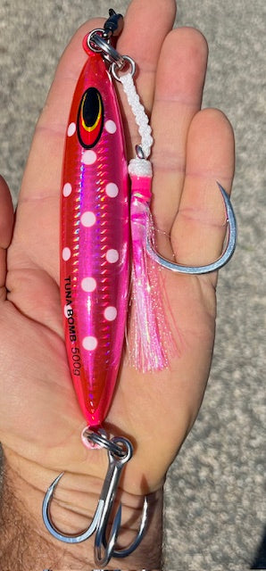 500g Tuna Bomb Hot Pink With Glow Dots