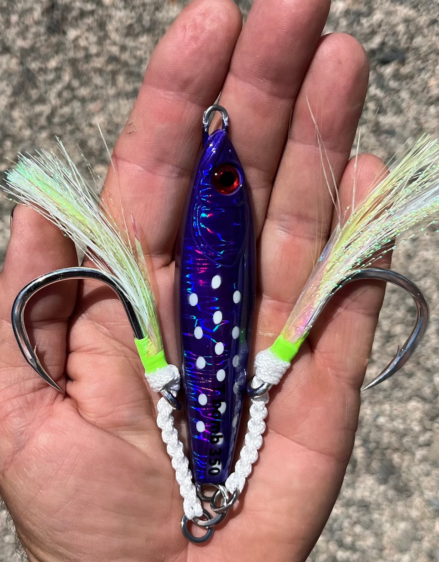 350g Beautiful Purple Polkadot (Little Shorty) Tungsten Bomb