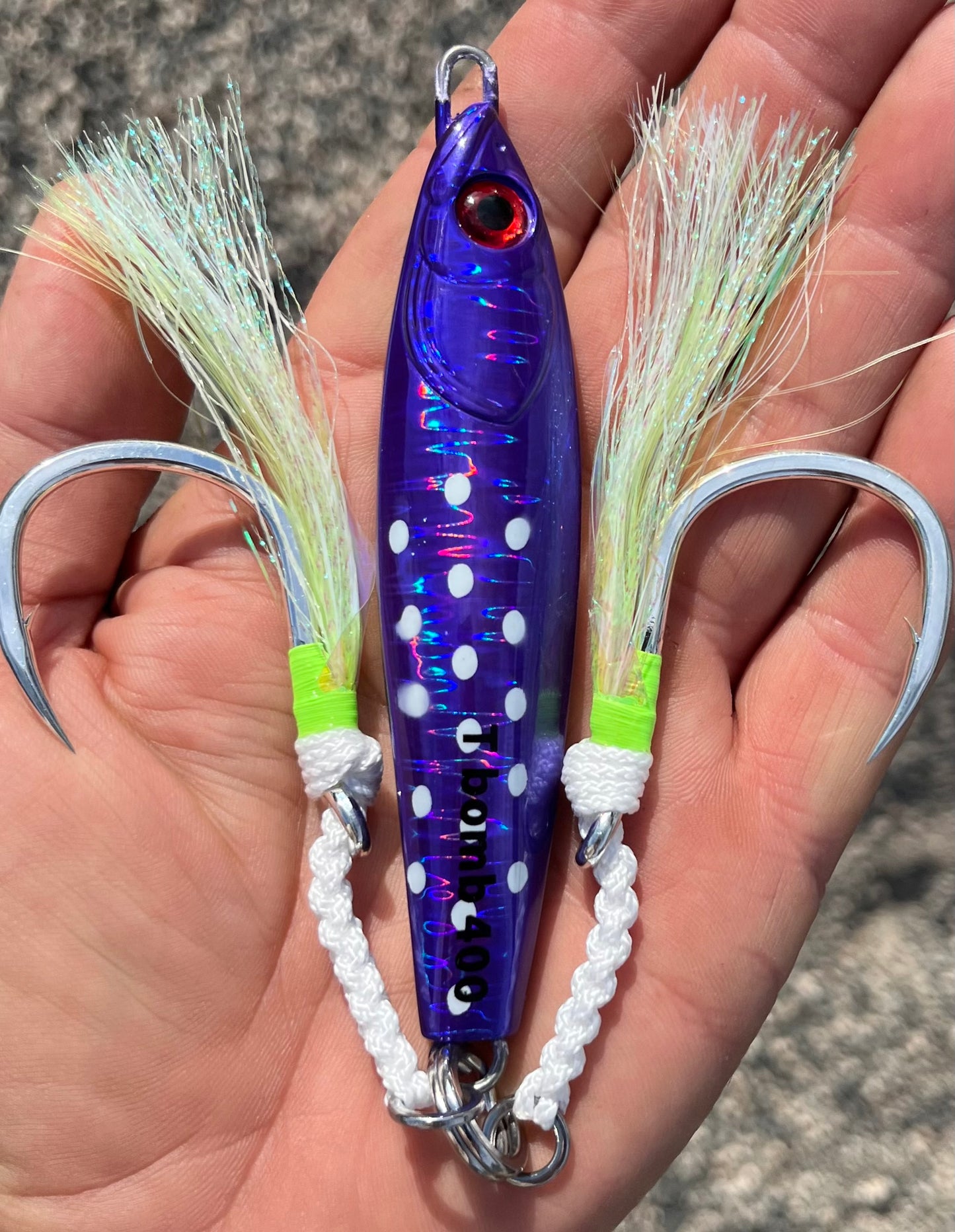 400 Beautiful Purple Polkadot (Little Shorty) Tungsten Bomb