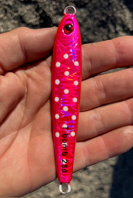 250 Gram Hot Pink Dot Tungsten Bomb With Glow Dots