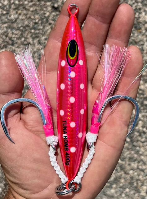 400g Tuna Bomb Hot Pink With Glow Dots