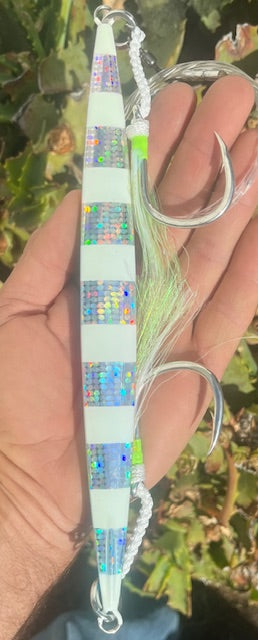 500g rainbow Banana Jig with Glow Stripes