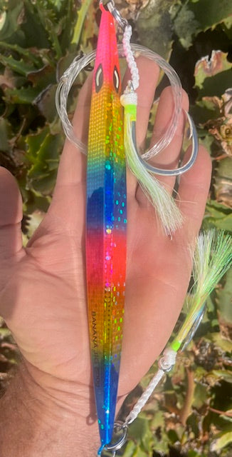 500g rainbow Banana Jig with Glow Stripes