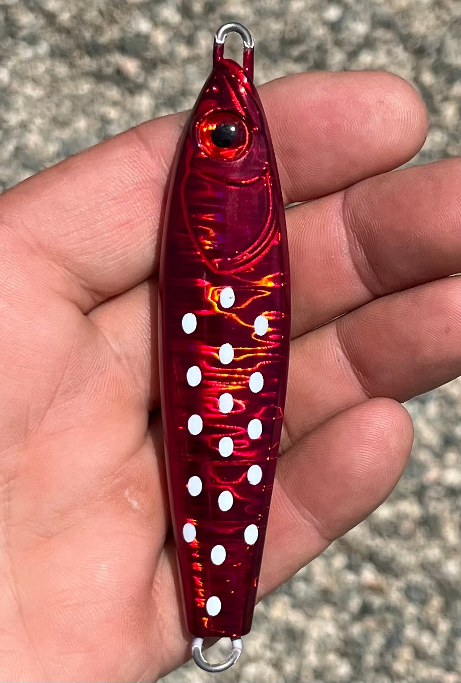 350g Red With Glow Dots  (Little Shorty)  Tungsten Bomb