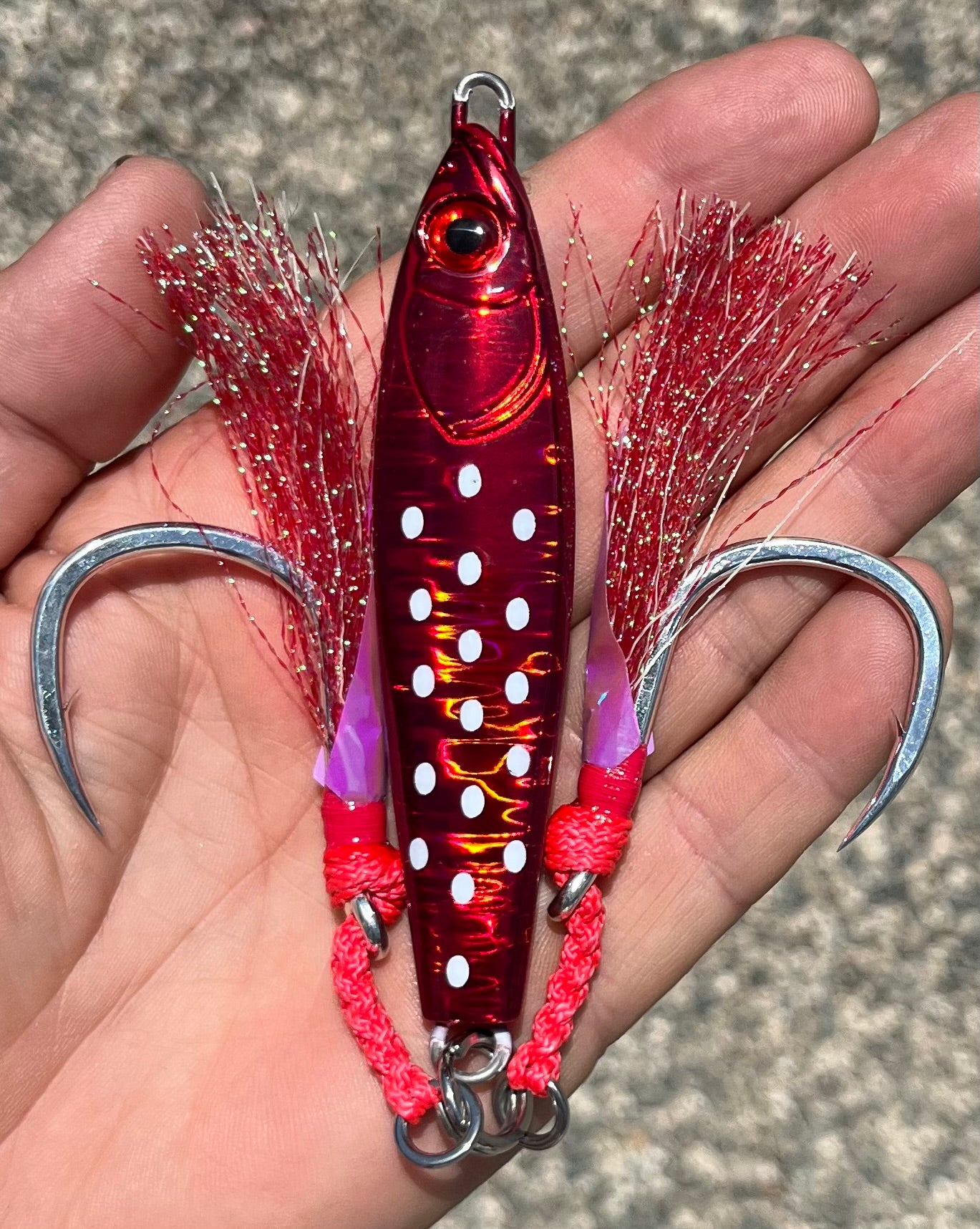 350g Red With Glow Dots  (Little Shorty)  Tungsten Bomb