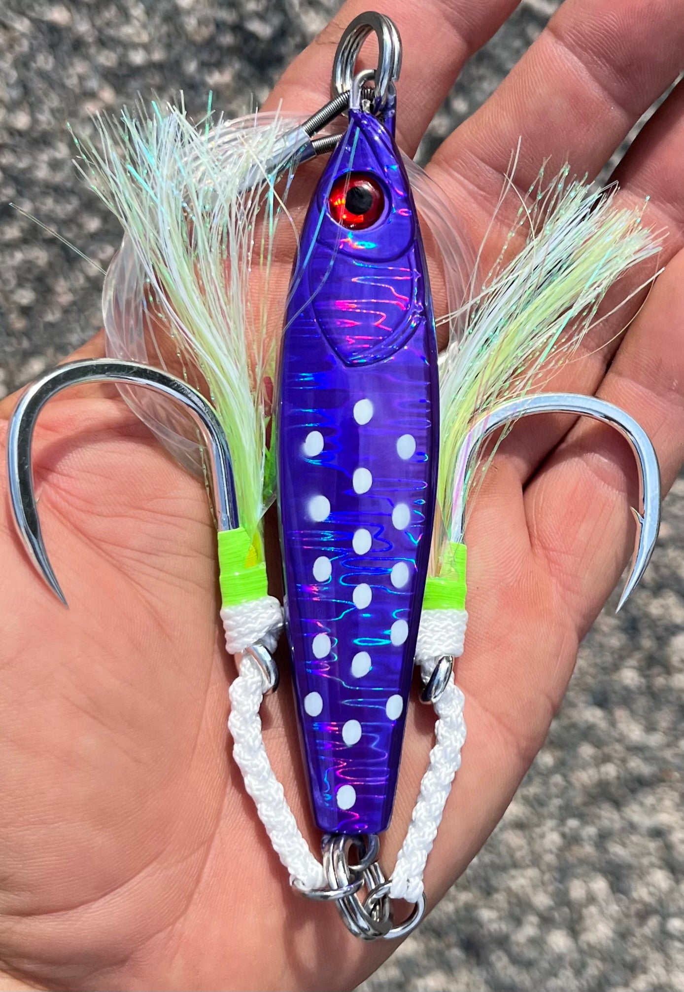 400 Beautiful Purple Polkadot   (Little Shorty)  Tungsten Bomb