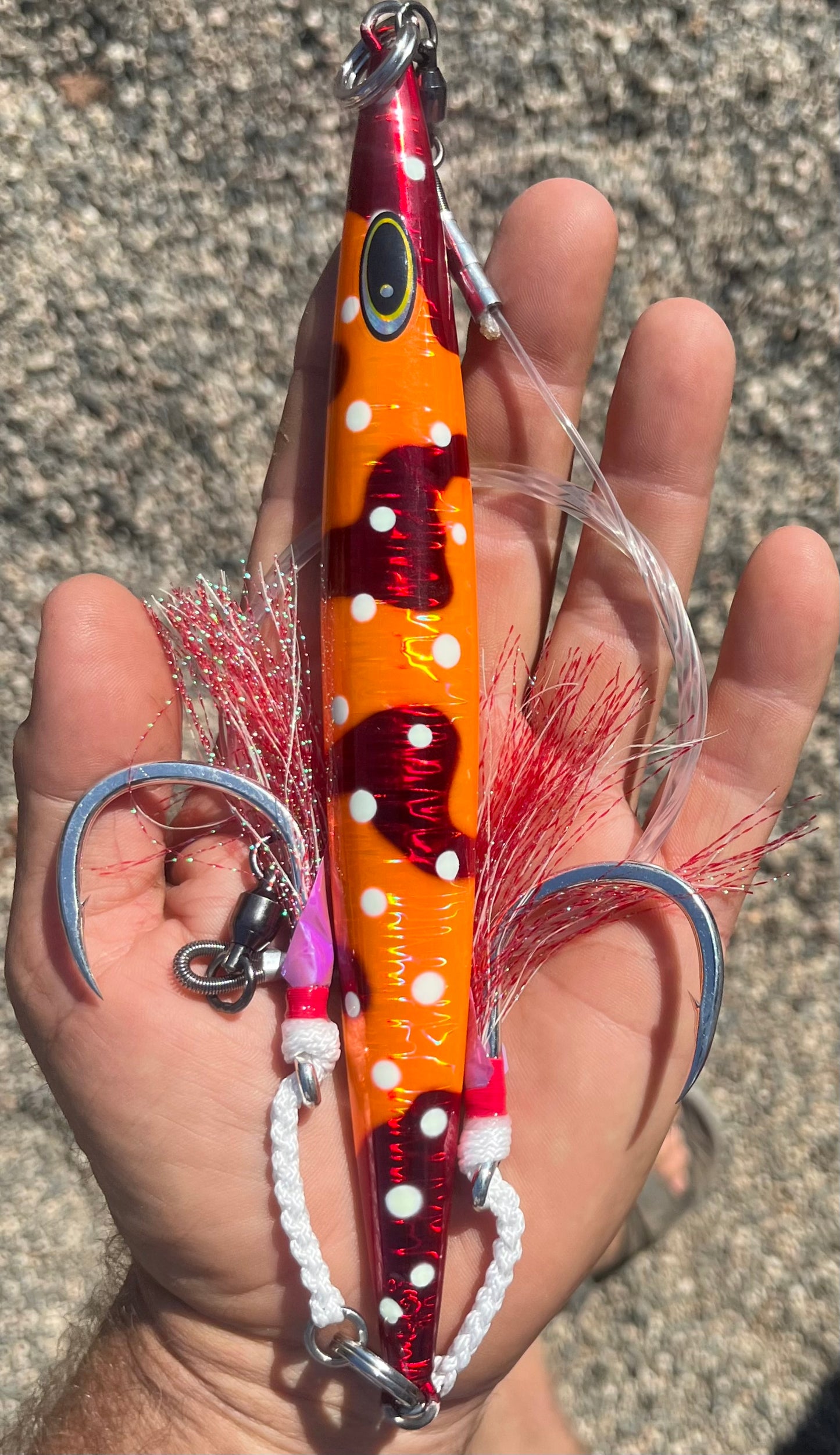 420g Red Crab Long Bomb with Glow Dots