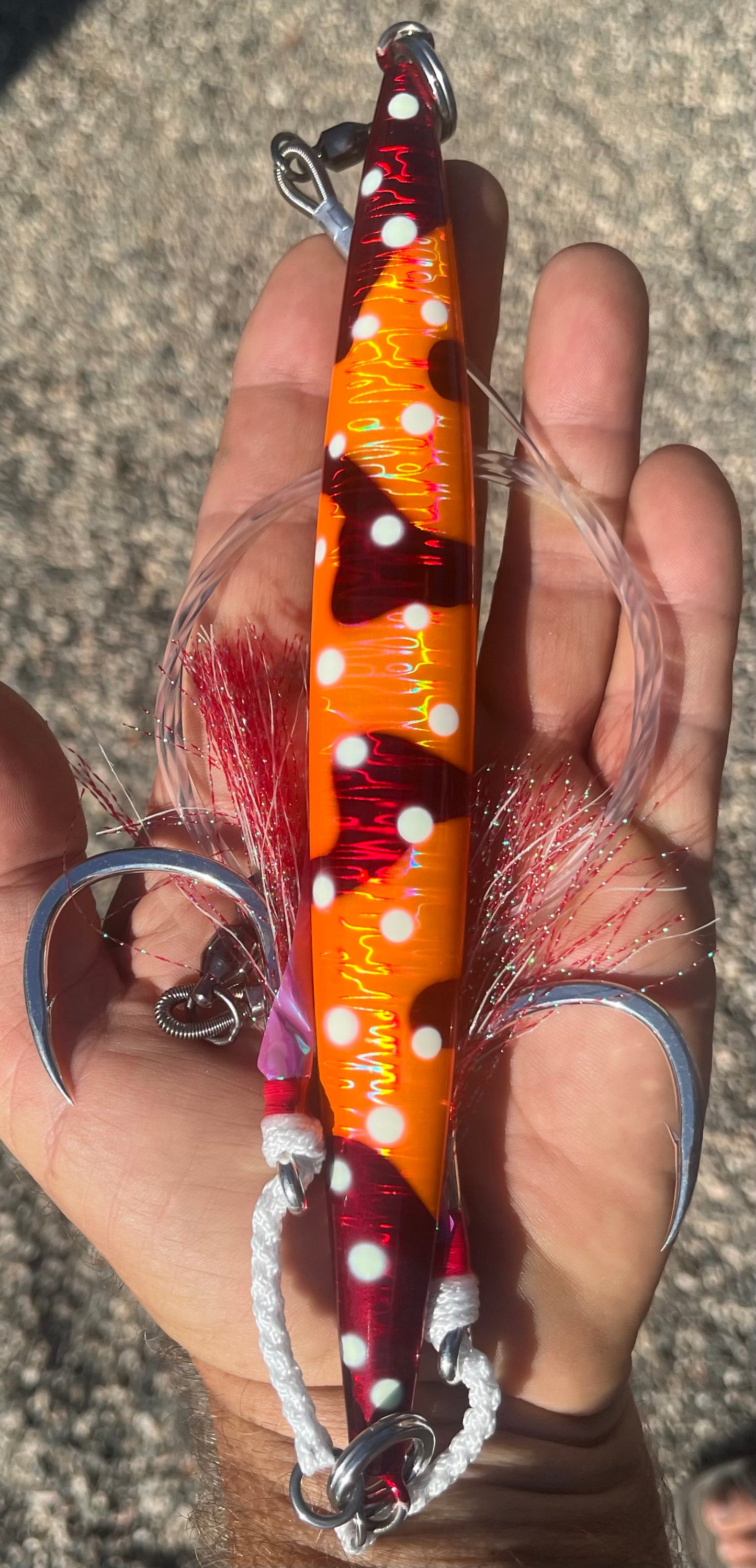 420g Red Crab Long Bomb with Glow Dots