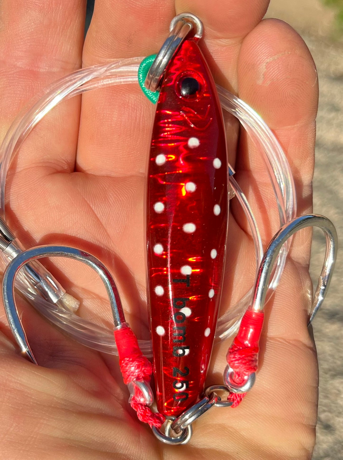 250 Gram Red dot (Little Shorty)Tungsten Bomb  With Glow Dots