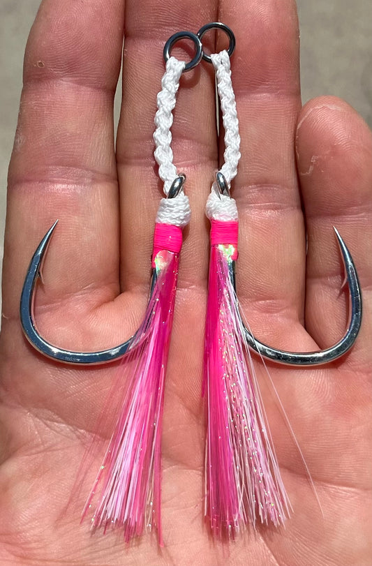7/0 Assist Hooks – Pink Flash