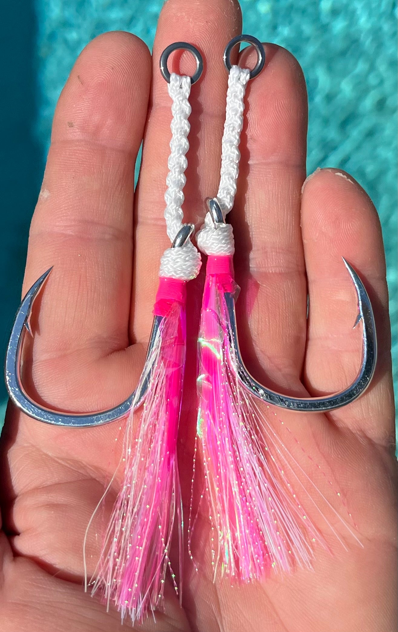 9/0 Assist Hooks – Pink Flash